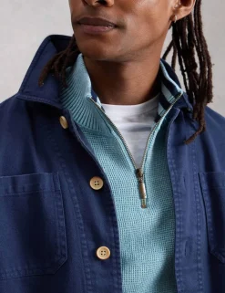 Pure Cotton Funnel Neck Jumper