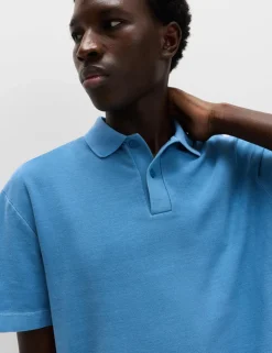 Pure Cotton Garment Dyed Polo Shirt