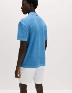 Pure Cotton Garment Dyed Polo Shirt