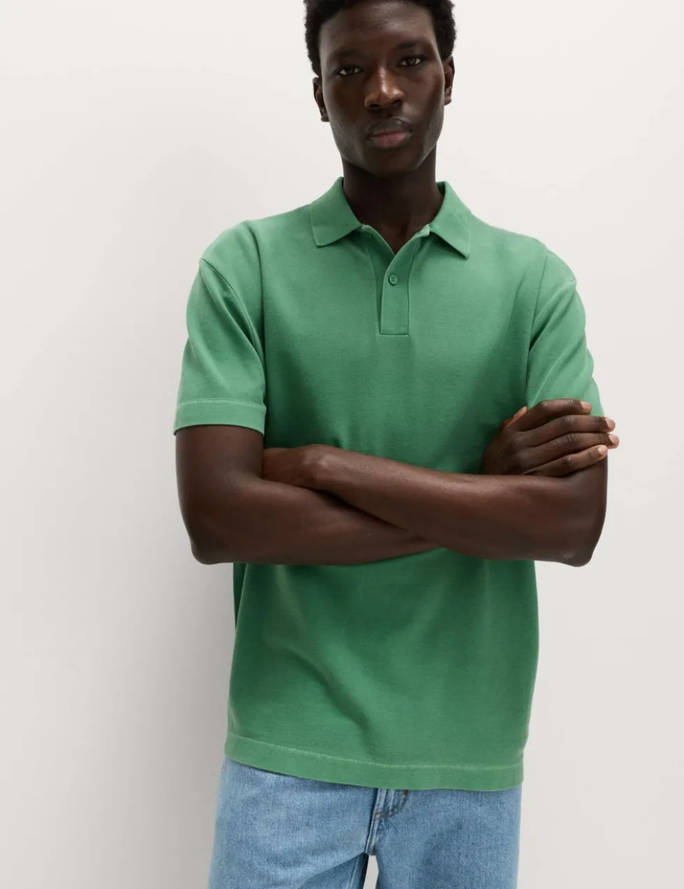 Pure Cotton Garment Dyed Polo Shirt