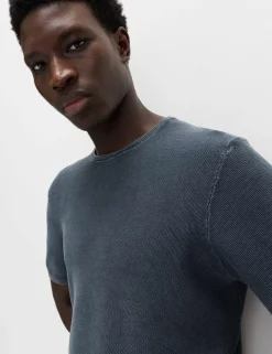 Pure Cotton Garment Dyed Knitted T-Shirt