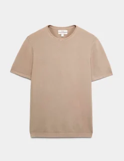 Pure Cotton Garment Dyed Knitted T-Shirt