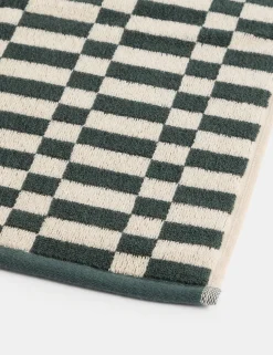 Pure Cotton Geometric Check Towel