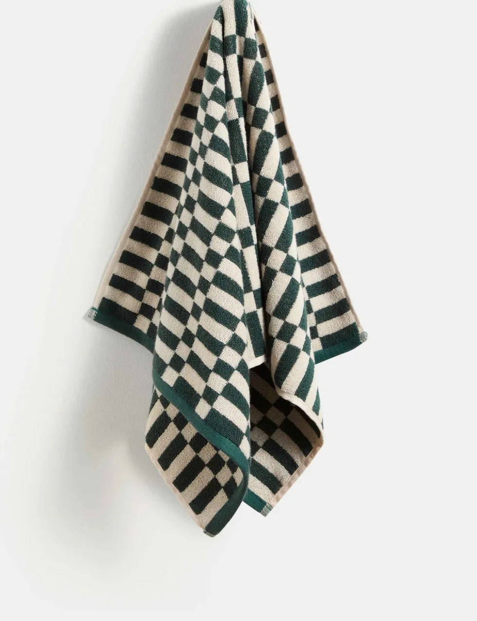 Pure Cotton Geometric Check Towel