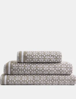 Pure Cotton Geometric Circle Towel