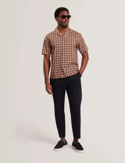 Pure Cotton Geometric Print Shirt