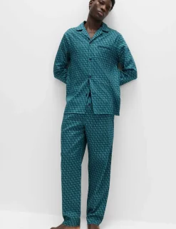 Pure Cotton Geometric Print Pyjama Set
