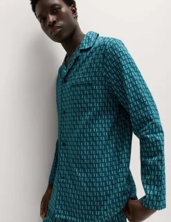Pure Cotton Geometric Print Pyjama Set
