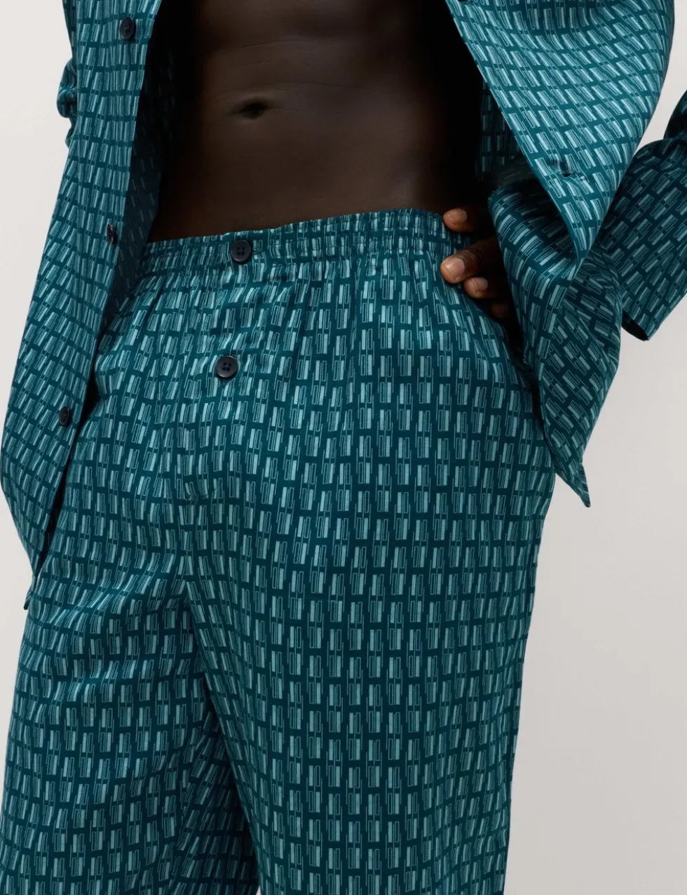 Pure Cotton Geometric Print Pyjama Set