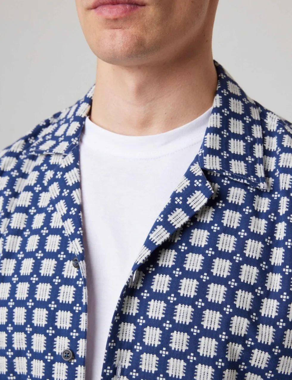 Pure Cotton Geometric Print Shirt