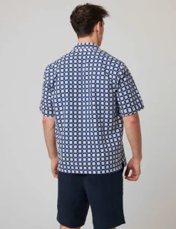 Pure Cotton Geometric Print Shirt
