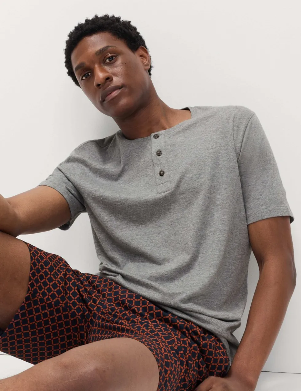 Pure Cotton Geometric Print Pyjama Set