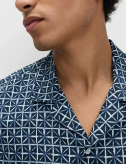Pure Cotton Geometric Shirt