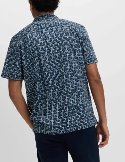 Pure Cotton Geometric Shirt