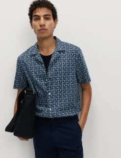 Pure Cotton Geometric Shirt
