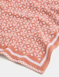Pure Cotton Geometric Towel