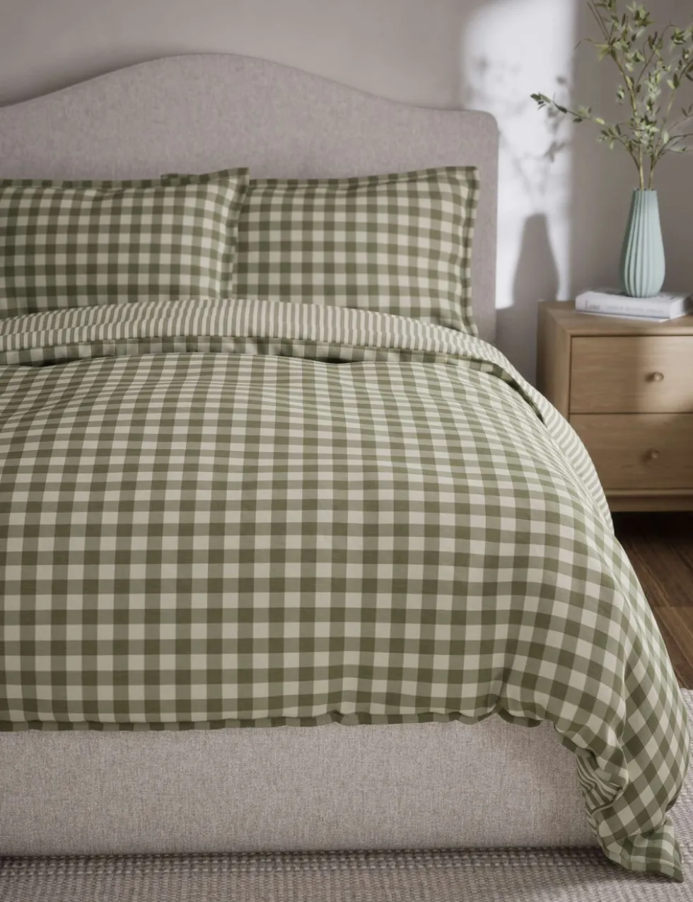 Pure Cotton Gingham Bedding Set