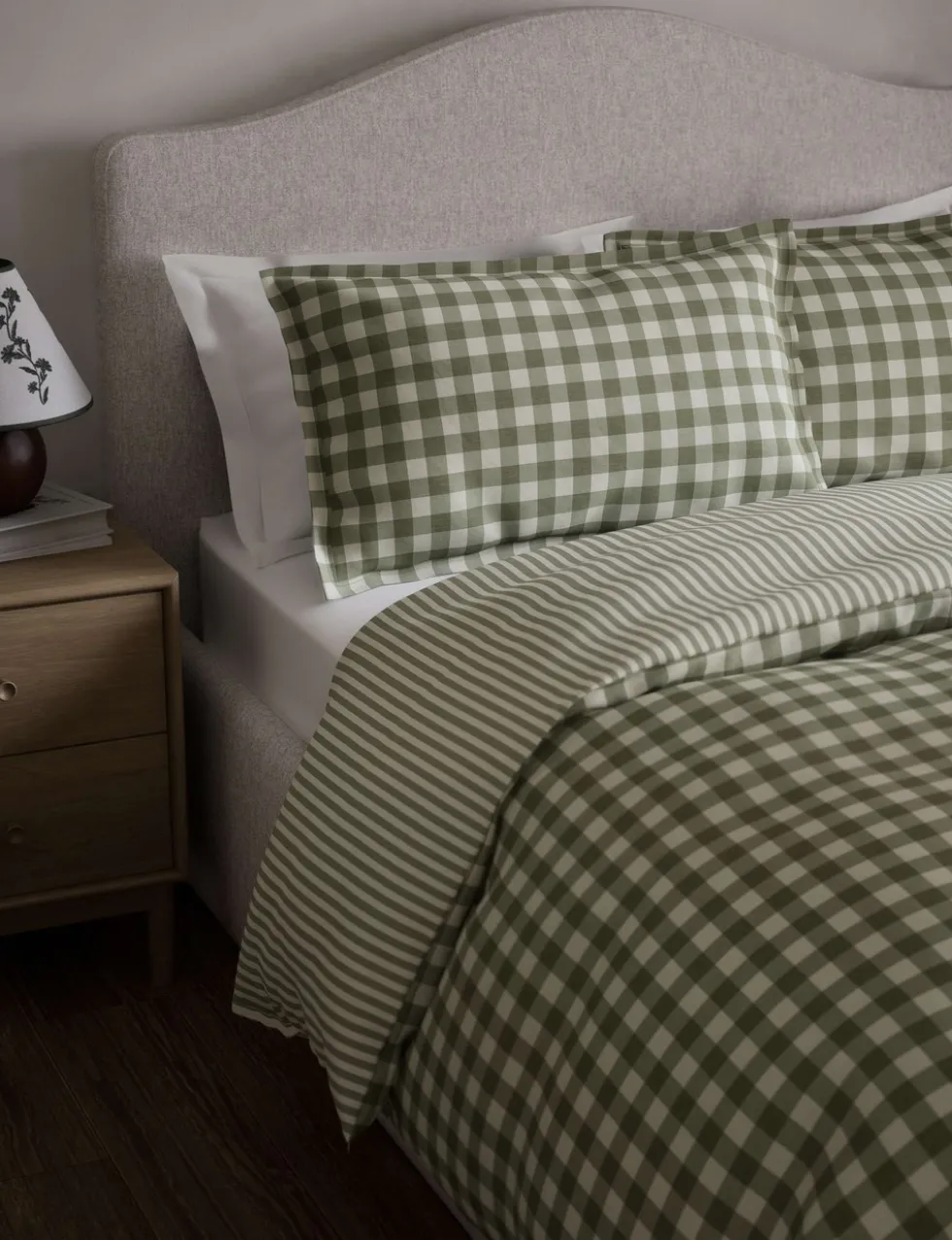 Pure Cotton Gingham Bedding Set
