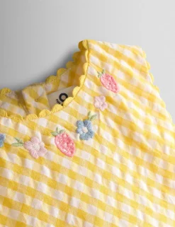 Pure Cotton Gingham Duck & Bunny Dress (6 Mths-7 Yrs)