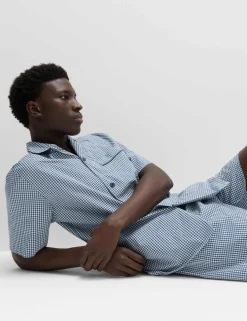 Pure Cotton Gingham Pyjama Set