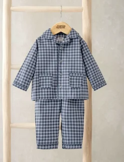 Pure Cotton Gingham Pyjamas (3 Mths - 3 Yrs)