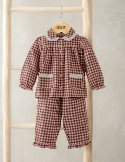 Pure Cotton Gingham Pyjamas (3 Mths-3 Yrs)