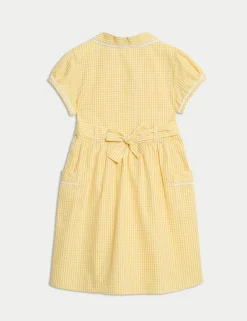 Pure Cotton Gingham School Dress (2-14 Yrs)