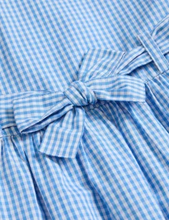 Pure Cotton Gingham School Dress (2-14 Yrs)
