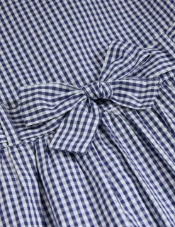 Pure Cotton Gingham School Dress (2-14 Yrs)