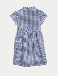 Pure Cotton Gingham School Dress (2-14 Yrs)
