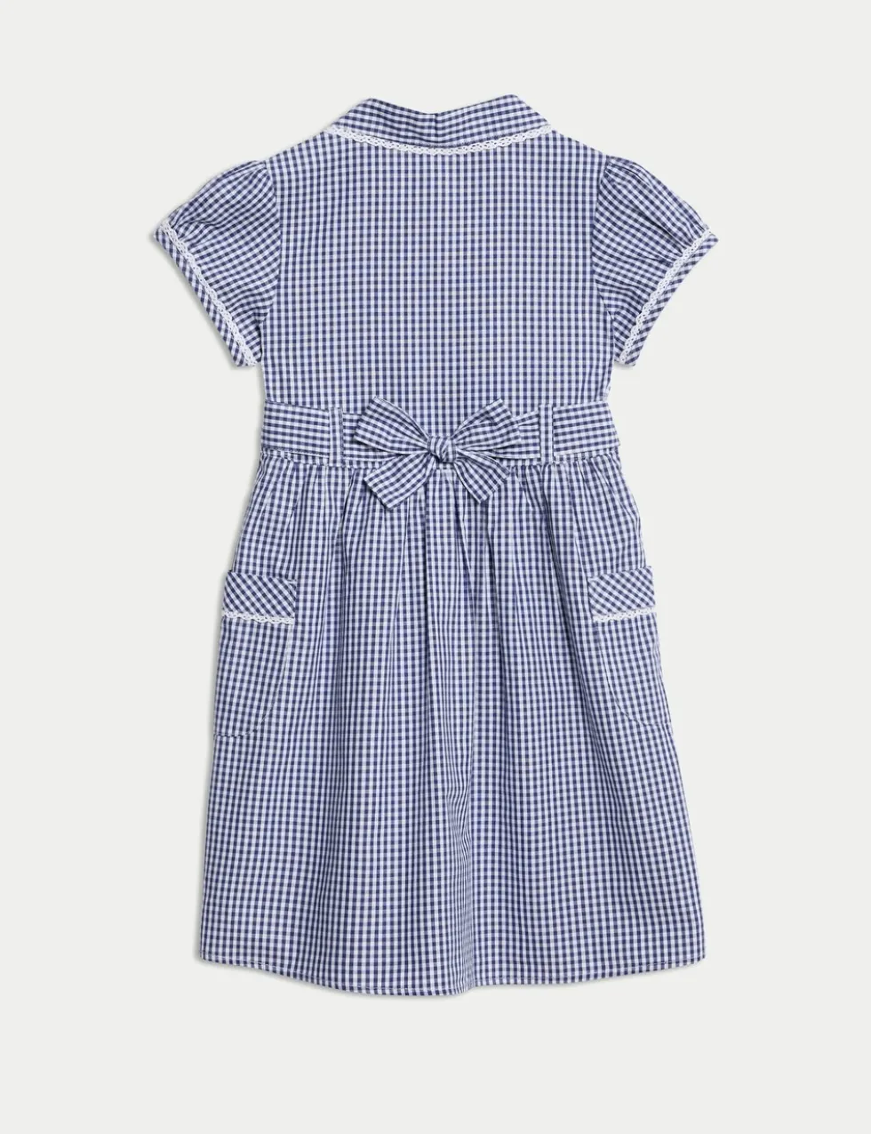 Pure Cotton Gingham School Dress (2-14 Yrs)
