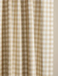 Pure Cotton Gingham Semi-Sheer Multiway Curtains
