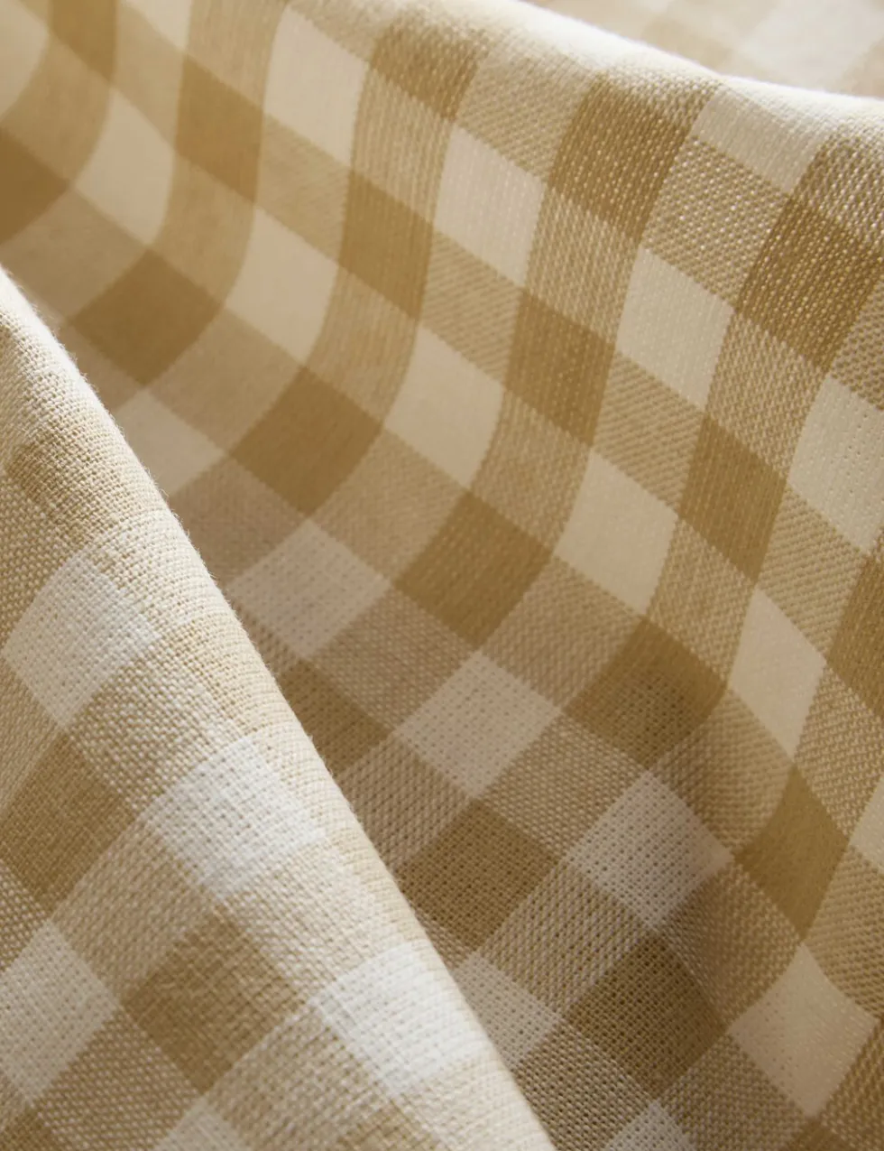 Pure Cotton Gingham Semi-Sheer Multiway Curtains