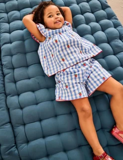 Pure Cotton Gingham Top & Shorts Outfit (0-9 Yrs)