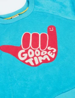 Pure Cotton Good Times Slogan Sweatshirt (1-10 Yrs)