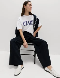 Pure Cotton Graphic Boxy T-Shirt