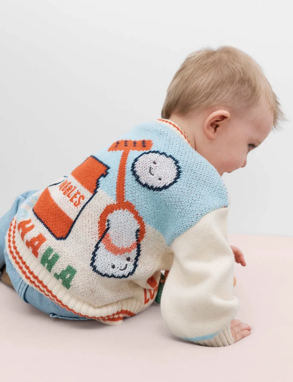 Pure Cotton Graphic Cardigan (0-5 Yrs)