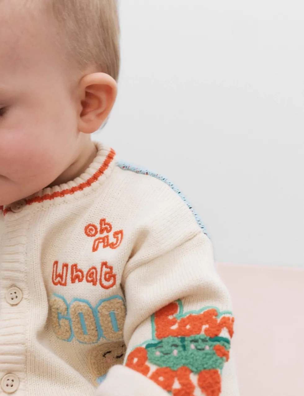 Pure Cotton Graphic Cardigan (0-5 Yrs)