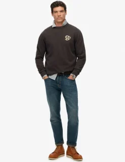 Pure Cotton Graphic Crew Neck Sweatshirt
