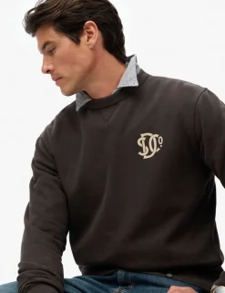 Pure Cotton Graphic Crew Neck Sweatshirt