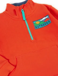Pure Cotton Graphic Half Zip Sweatshirt (1-10 Yrs)