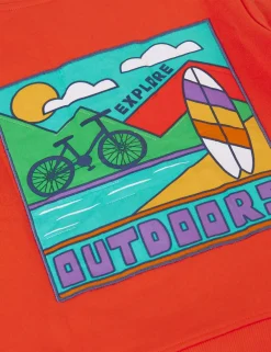 Pure Cotton Graphic Half Zip Sweatshirt (1-10 Yrs)