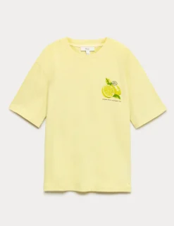 Pure Cotton Graphic Oversized T-Shirt