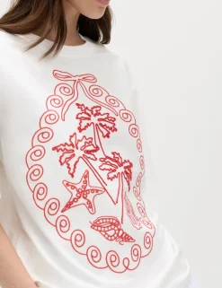 Pure Cotton Graphic Oversized T-Shirt