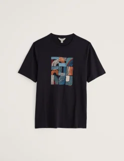 Pure Cotton Graphic Print Crew Neck T-Shirt
