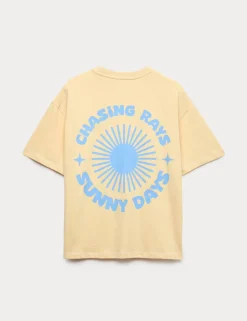 Pure Cotton Graphic Sun T-Shirt (6-16 Yrs)