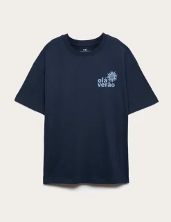 Pure Cotton Graphic Sun T-Shirt (6-16 Yrs)