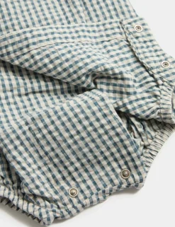 Pure Cotton Grid Check Wrap Paddler (0-24 Mths)