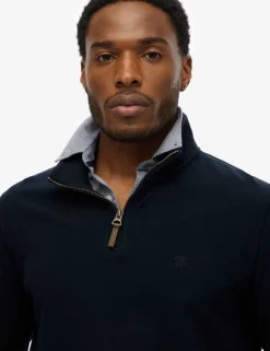 Pure Cotton Half Zip Jumper