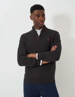 Pure Cotton Half Zip Jumper